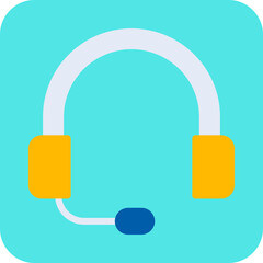 Headphones single vector icon illustration