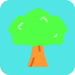 Tree single vector icon illustration