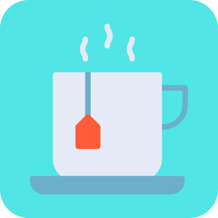 Tea Cup single vector icon illustration