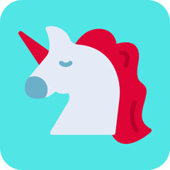 Unicorn single vector icon illustration