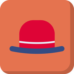 Hat I single vector icon illustration