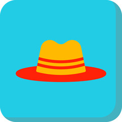 Hat II single vector icon illustration