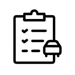 Vehicle Checklist on Clipboard Icon Design