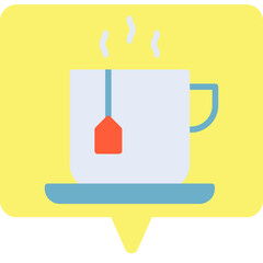 Tea Cup single vector icon illustration