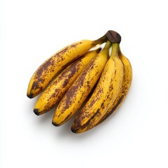 Bunch of ripe bananas close up isolated on white background