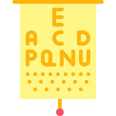 Eyes Checkup Board single vector icon illustration