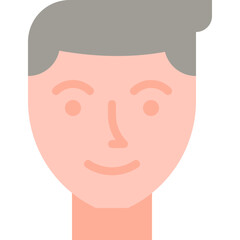 Human Face single vector icon illustration