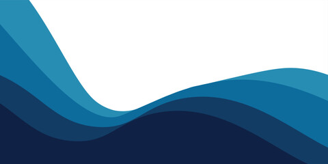 Sea waves layered vector background illustration