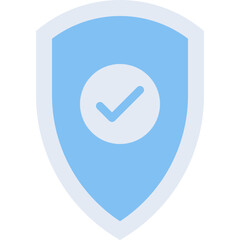 Shield single vector icon illustration