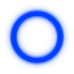 A blurred blue circular ring with a white center, creating a soft, glowing effect.