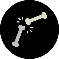 Bone single vector icon illustration