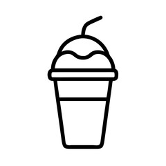 Whipped Drink in Dome Lid Cup Icon Design