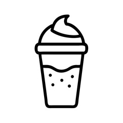 Whipped Drink in Dome Lid Cup Icon Design