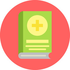Obraz premium Medical Book single vector icon illustration