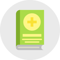 Fototapeta premium Medical Book single vector icon illustration