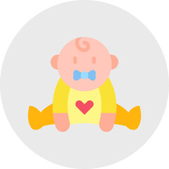 Baby single vector icon illustration