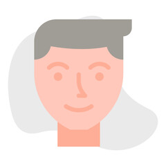 Human Face single vector icon illustration