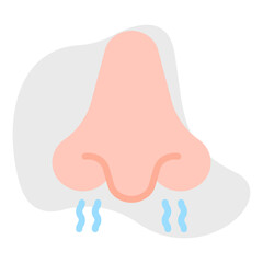 Nose single vector icon illustration