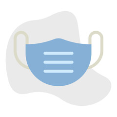 Surgeon's Face Mask single vector icon illustration