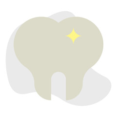 Teeth single vector icon illustration