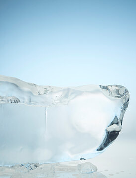 ice, block, pedistal, gradient, background, statue, sculpture, blue