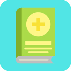Obraz premium Medical Book single vector icon illustration