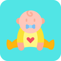 Baby single vector icon illustration
