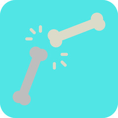 Bone single vector icon illustration