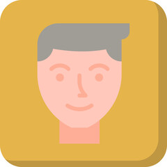 Human Face single vector icon illustration