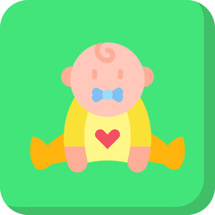 Baby single vector icon illustration