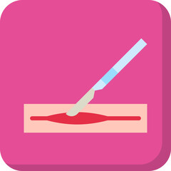 Surgerical Cut single vector icon illustration