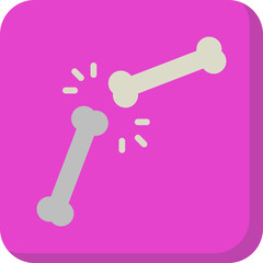 Bone single vector icon illustration
