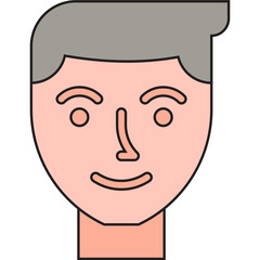 Human Face single vector icon illustration