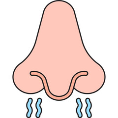 Fototapeta premium Nose single vector icon illustration