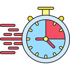 Obraz premium StopWatch single vector icon illustration