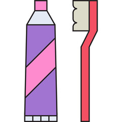 Toothbrush single vector icon illustration