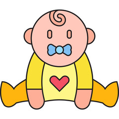 Baby single vector icon illustration