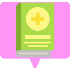 Obraz premium Medical Book single vector icon illustration