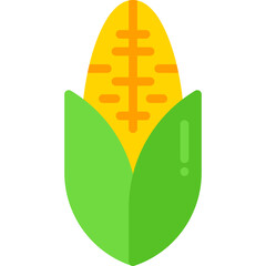 Corn single vector icon illustration