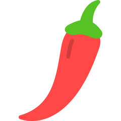 Chilli single vector icon illustration