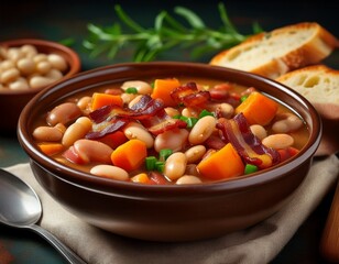 Bohneneintopf mit Speck