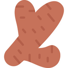 Ginger single vector icon illustration