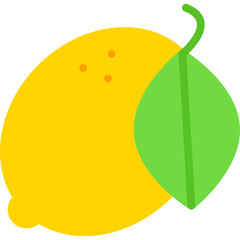 Lemon single vector icon illustration