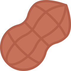 Peanut single vector icon illustration