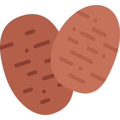 Potato single vector icon illustration