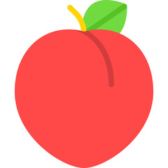 Plum single vector icon illustration