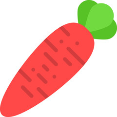 Carrot single vector icon illustration