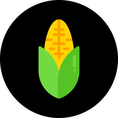 Corn single vector icon illustration