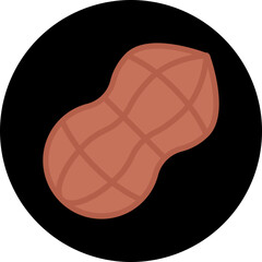Peanut single vector icon illustration