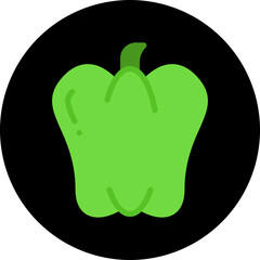 Pepper single vector icon illustration